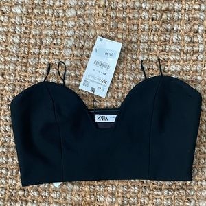 ZARA - SCOOP NECK CORSET CROP TOP